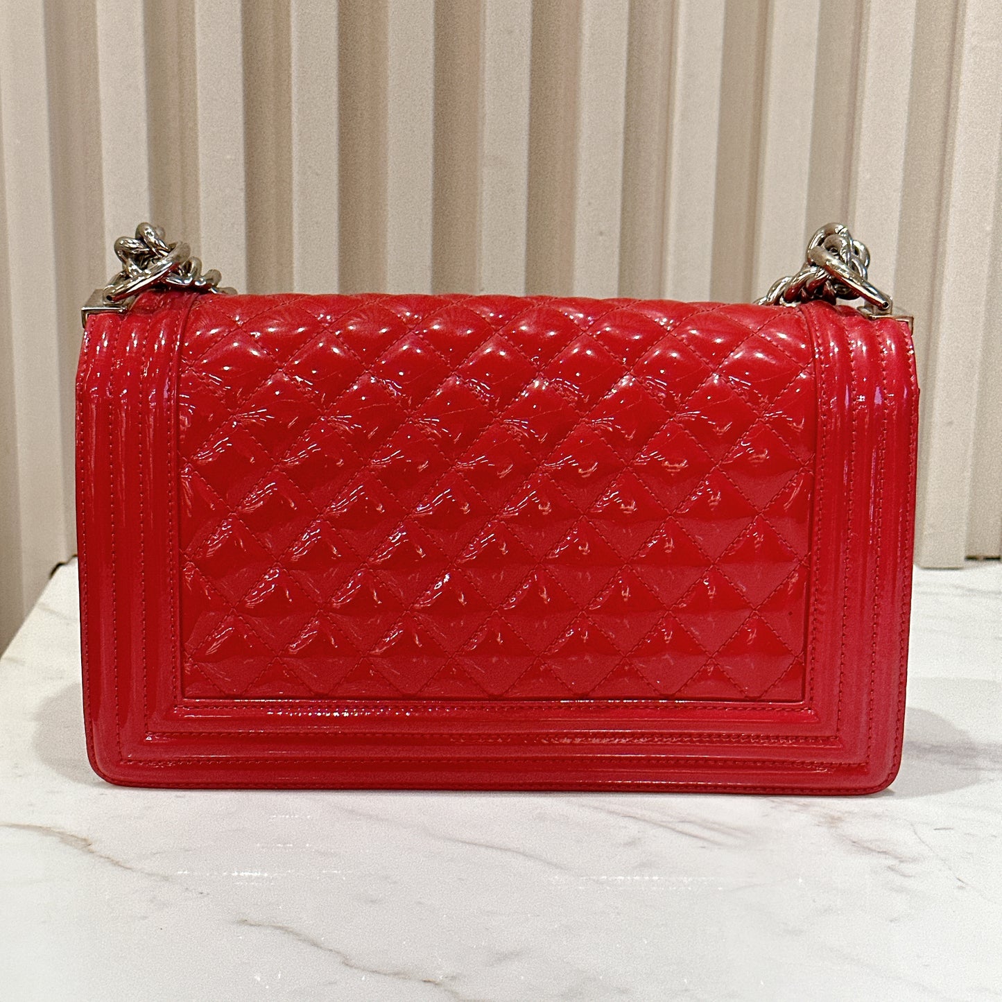 Chanel Boy Patent Calfskin Quilted Medium