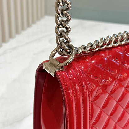 Chanel Boy Patent Calfskin Quilted Medium