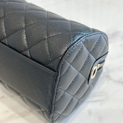 Chanel 25P Bowling Bag in Black Caviar