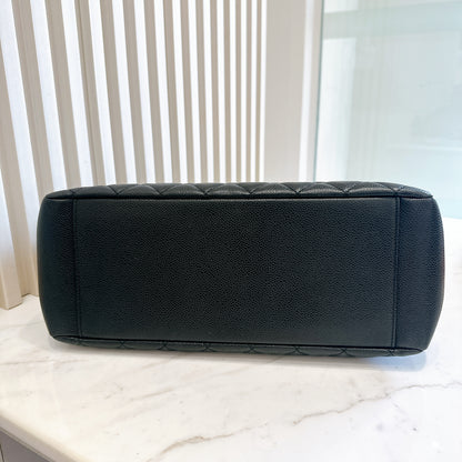 Chanel GST Caviar Black in SHW