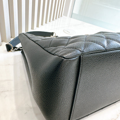 Chanel GST Caviar Black in SHW
