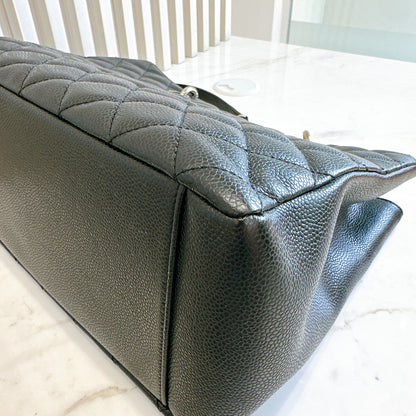 Chanel GST Caviar Black in SHW