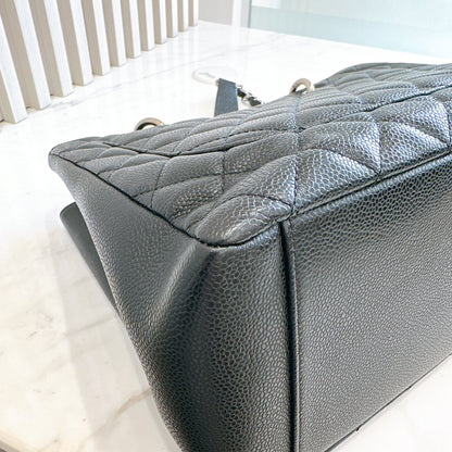 Chanel GST Caviar Black in SHW
