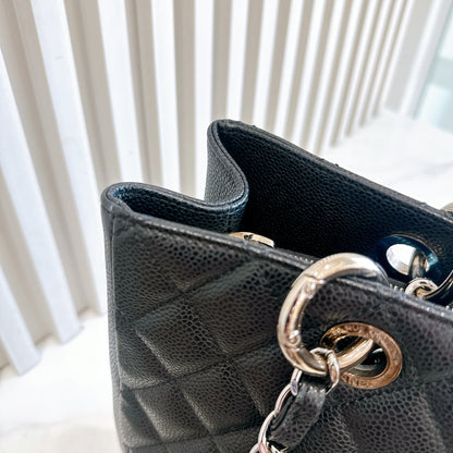 Chanel GST Caviar Black in SHW