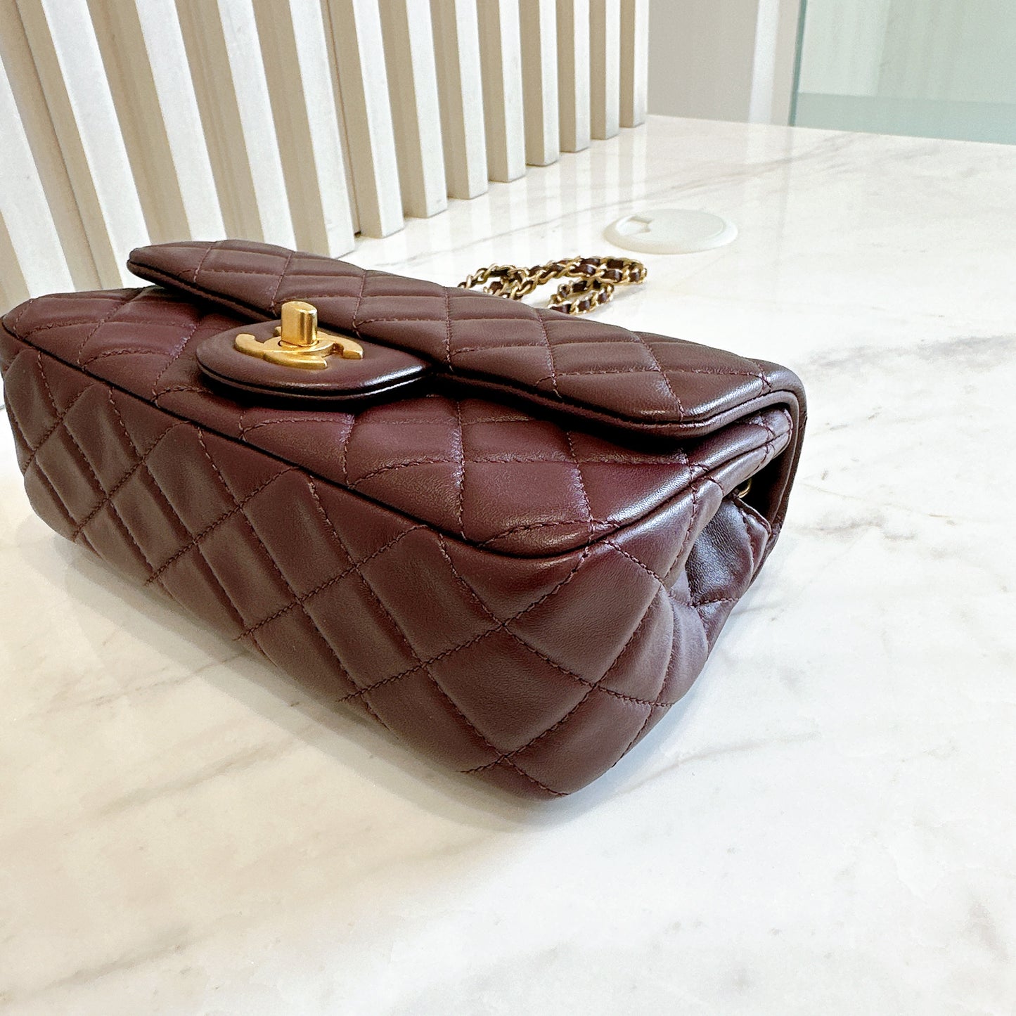 Chanel Classic Mini Rectangular With Pearl Crush