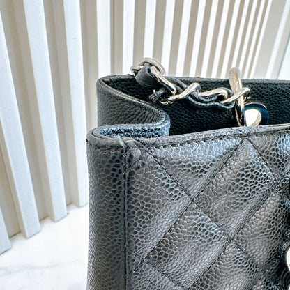 Chanel GST Caviar Black in SHW