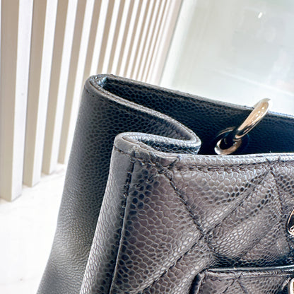 Chanel GST Caviar Black in SHW