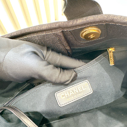 Chanel Deauville Medium in Navy Lurex Canvas