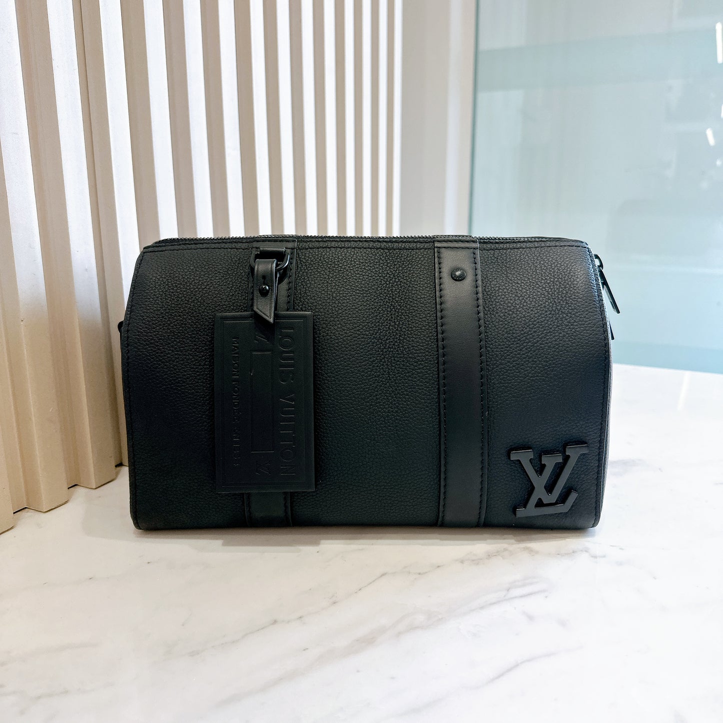 LV City Keepall in Black Aerogram