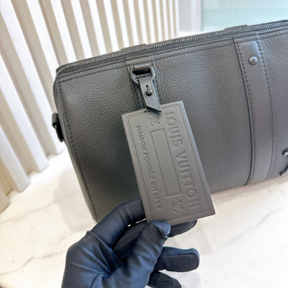 LV City Keepall in Black Aerogram
