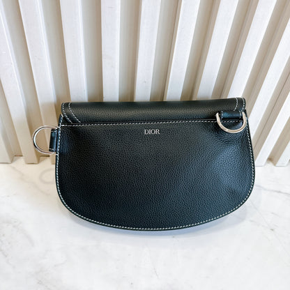 Dior Saddle Messenger Bag in Black Calfskin