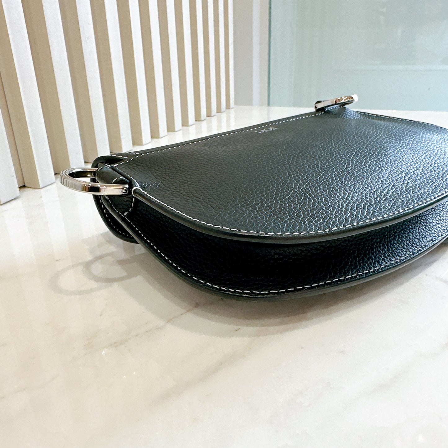 Dior Saddle Messenger Bag in Black Calfskin