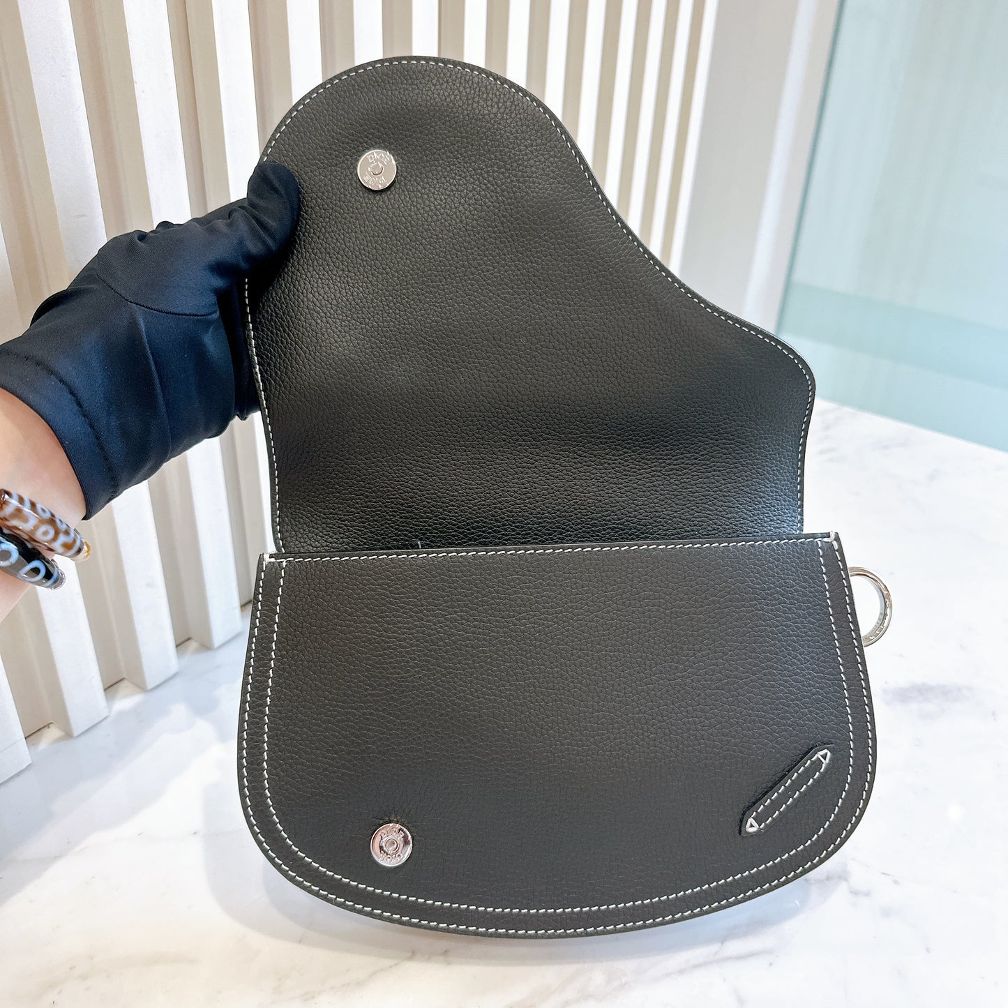 Dior Saddle Messenger Bag in Black Calfskin