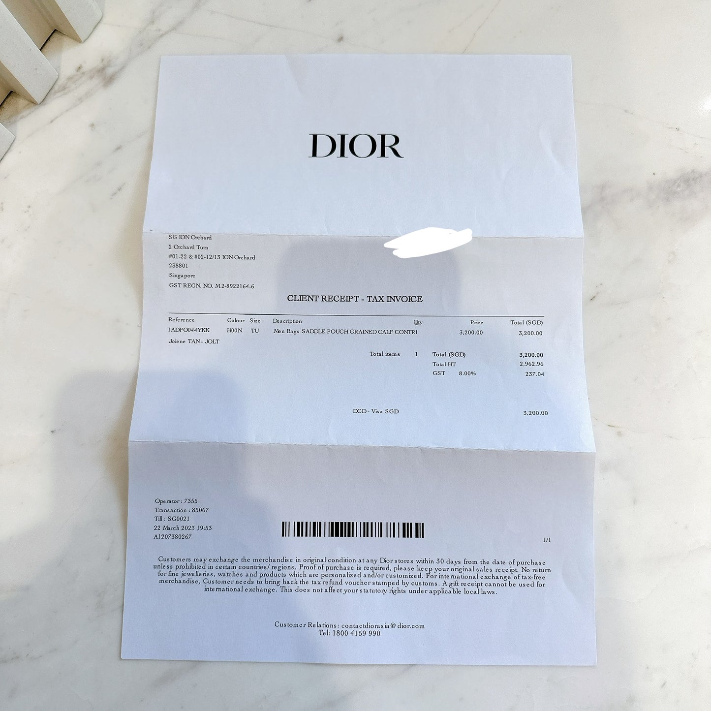 Dior Saddle Messenger Bag in Black Calfskin