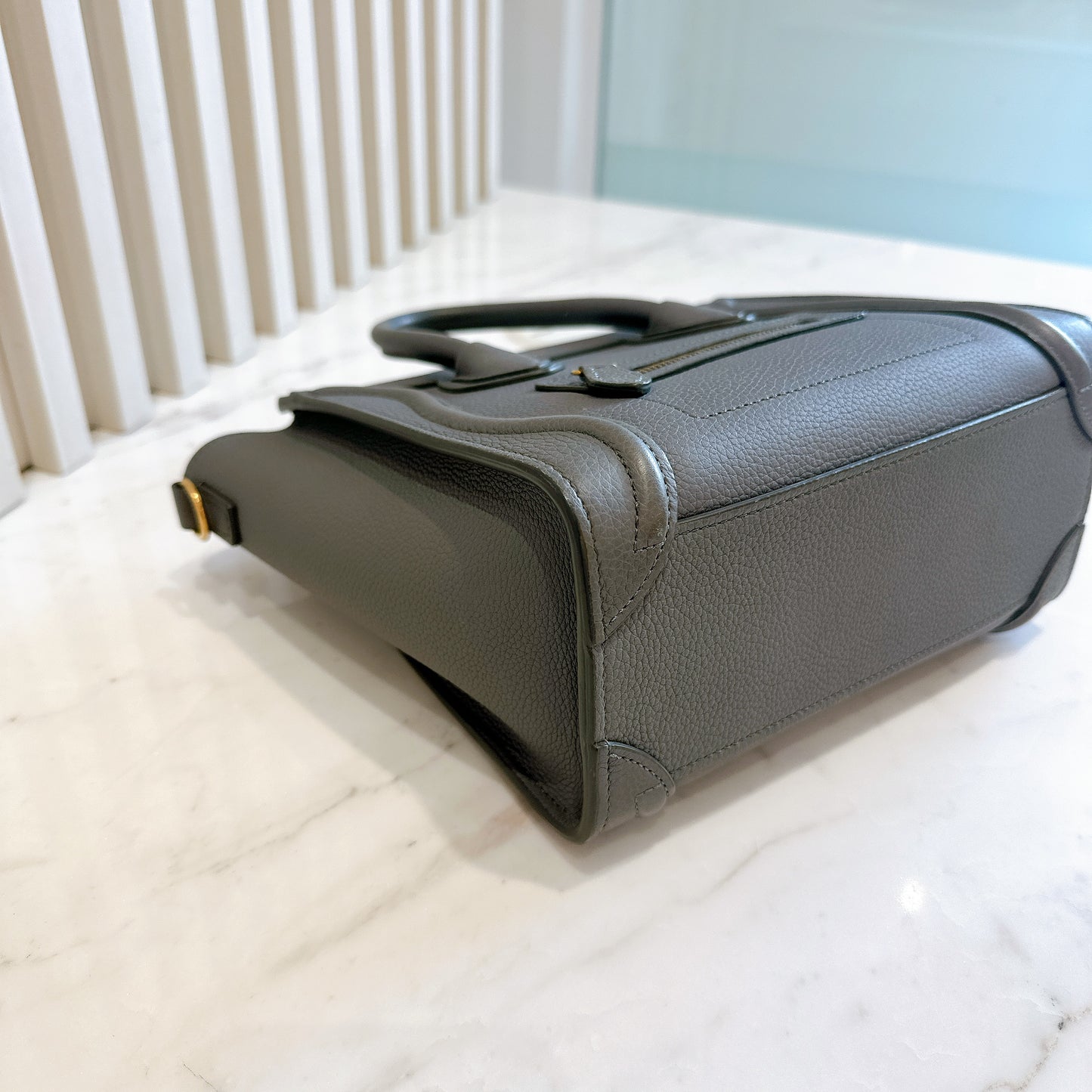 Celine Nano Luggage in Grey