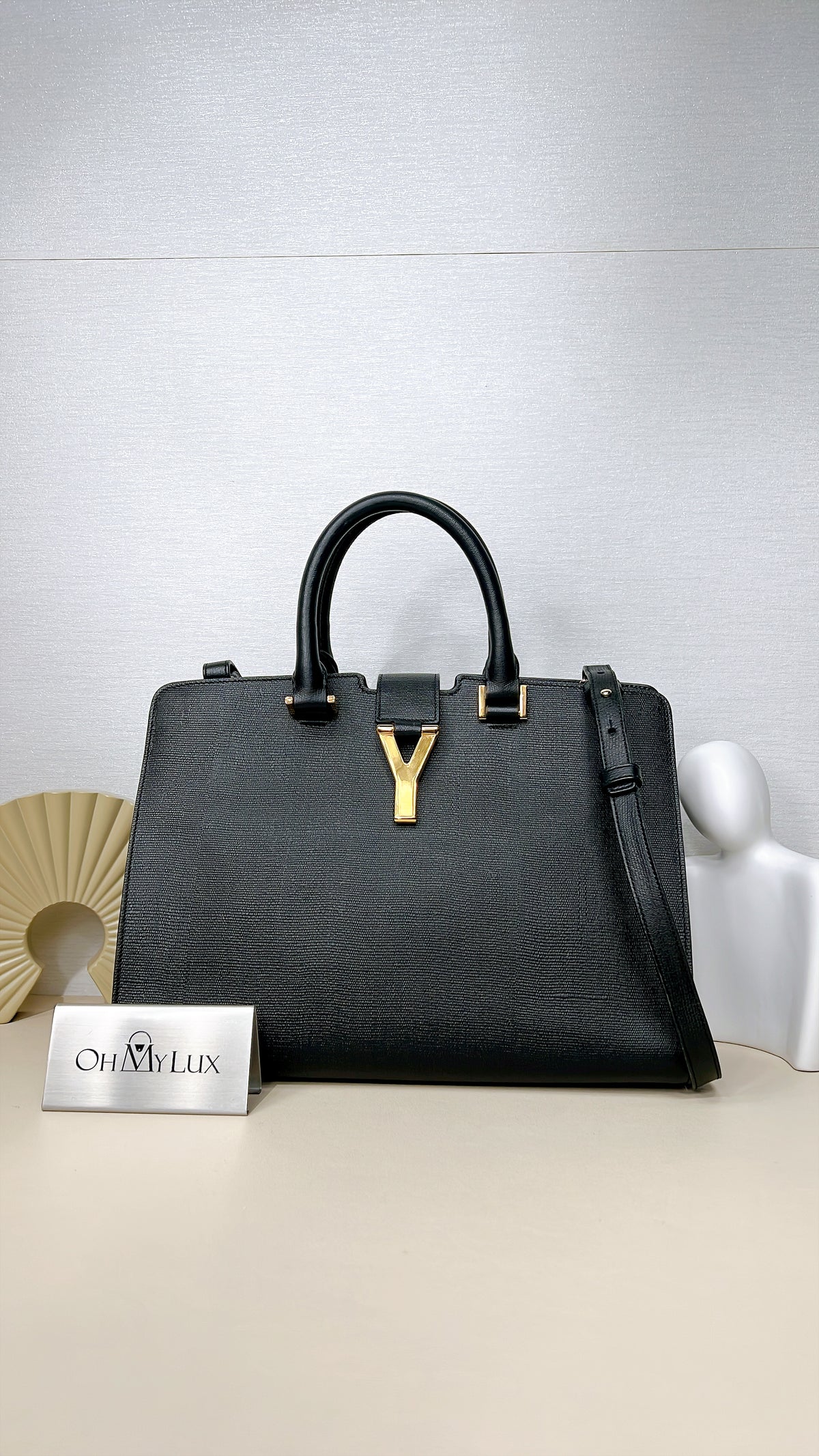 YSL Cabas Chyc Satchel Black