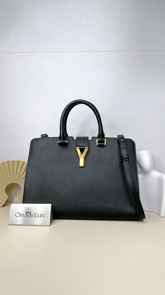 YSL Cabas Chyc Satchel Black