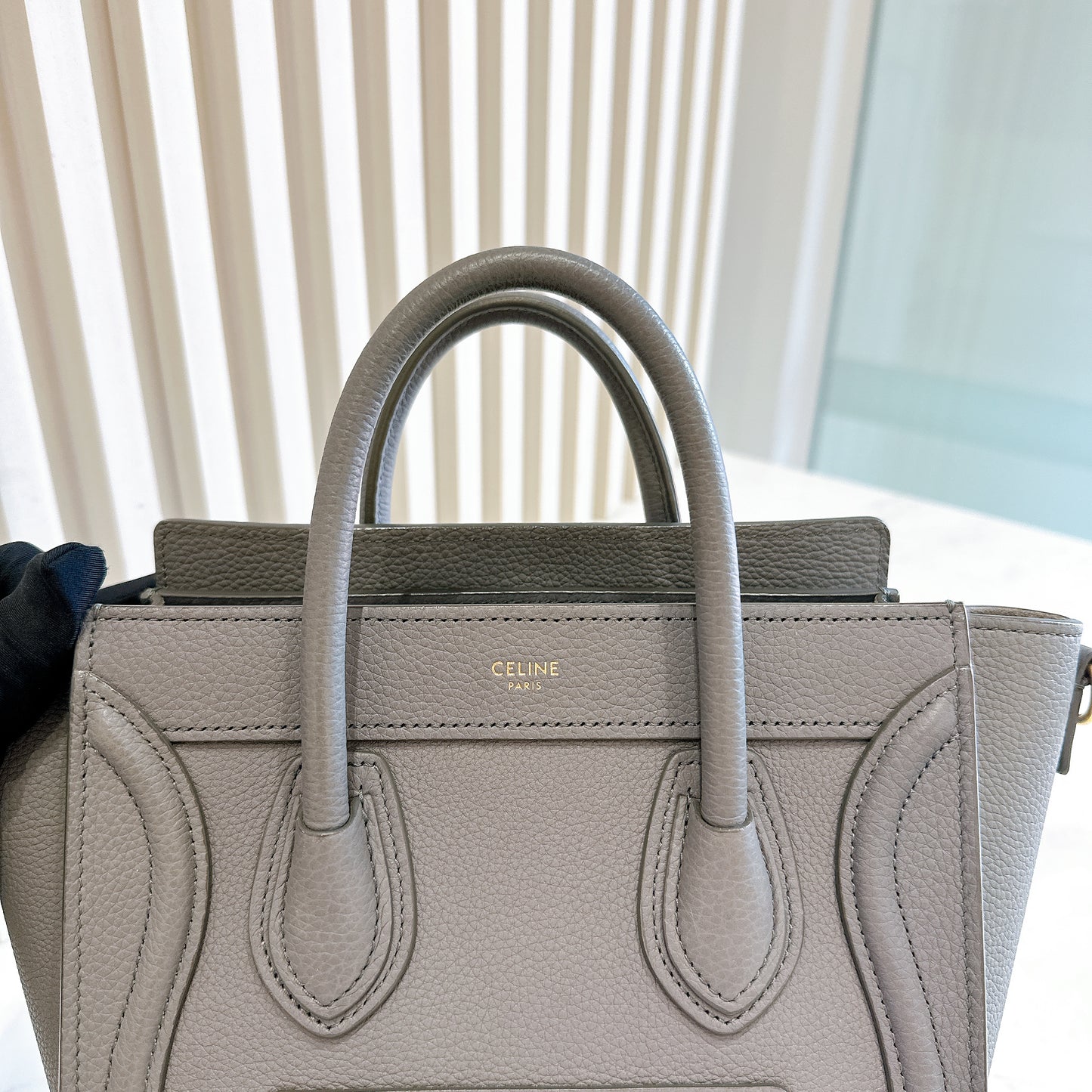 Celine Nano Luggage in Grey