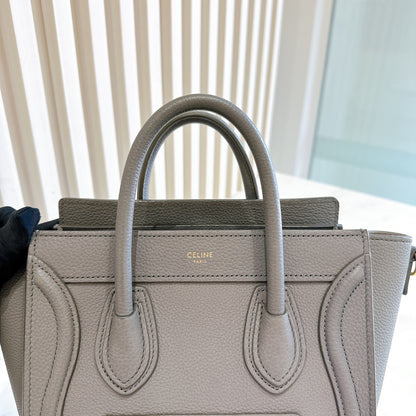 Celine Nano Luggage in Grey