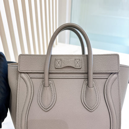 Celine Nano Luggage in Grey
