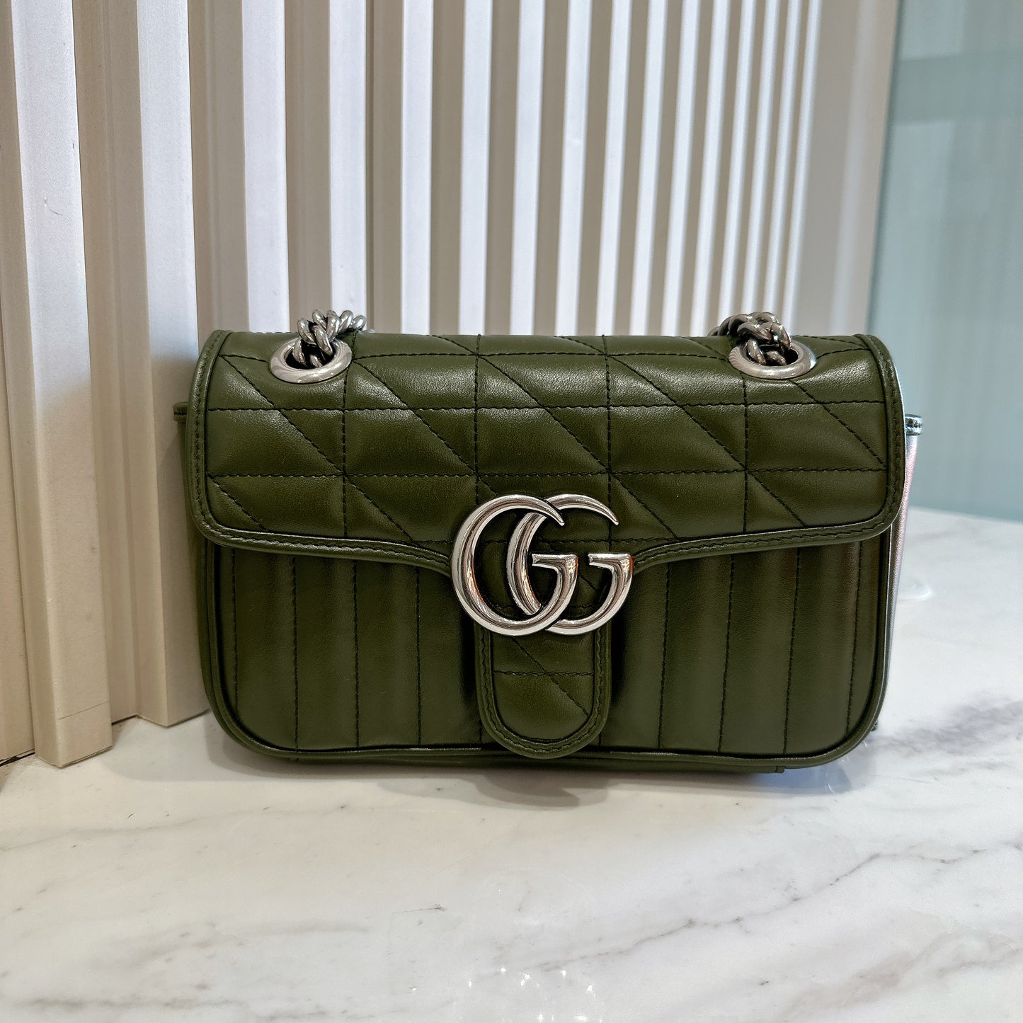 Gucci Marmont Mini In Army Green