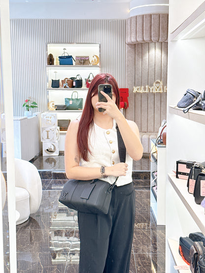 LV City Keepall in Black Aerogram