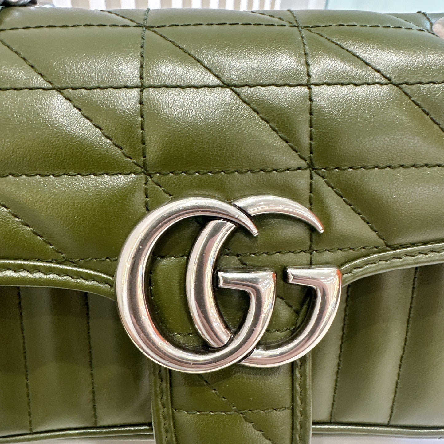 Gucci Marmont Mini In Army Green