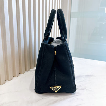 Prada Canapa Tote Small in Black