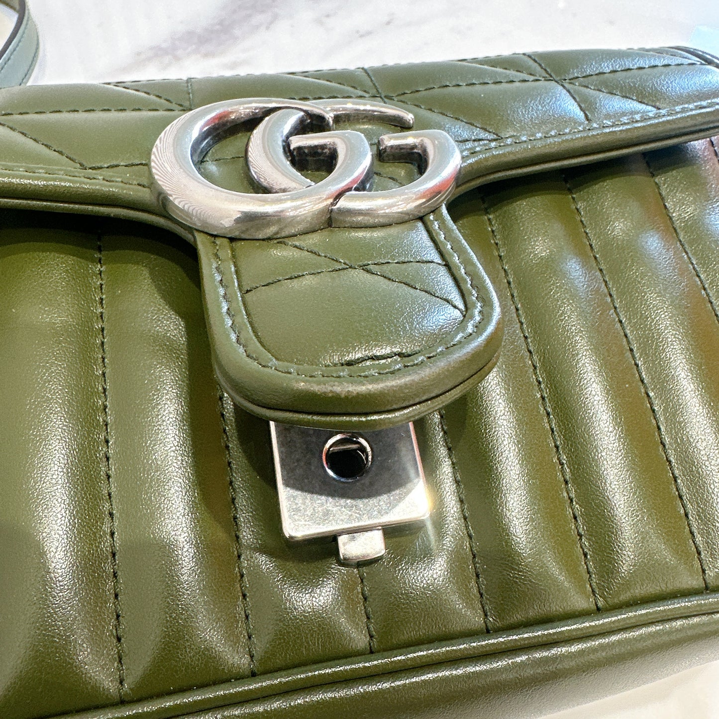 Gucci Marmont Mini In Army Green