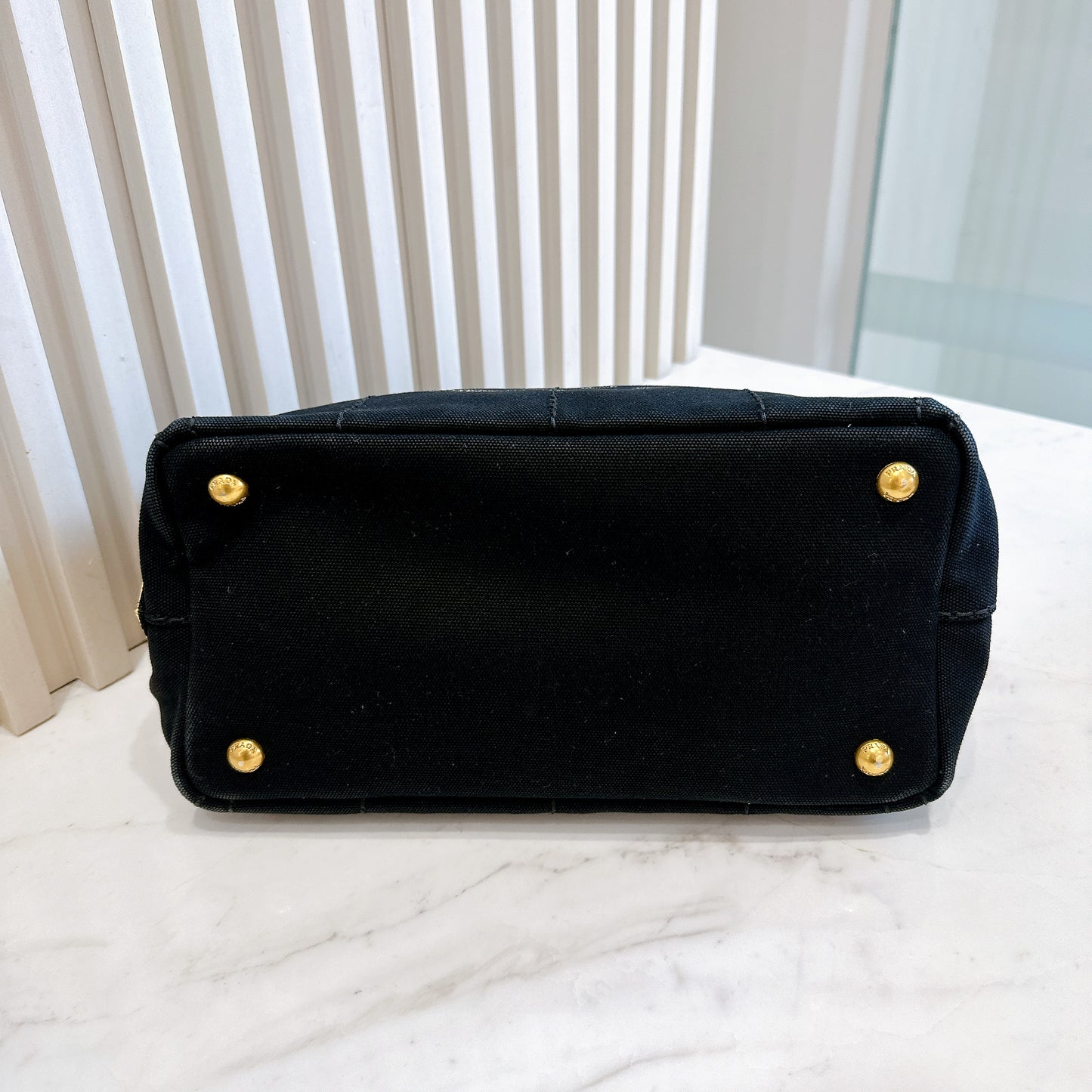 Prada Canapa Tote Small in Black
