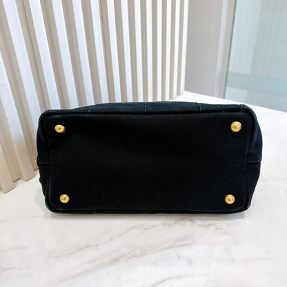 Prada Canapa Tote Small in Black