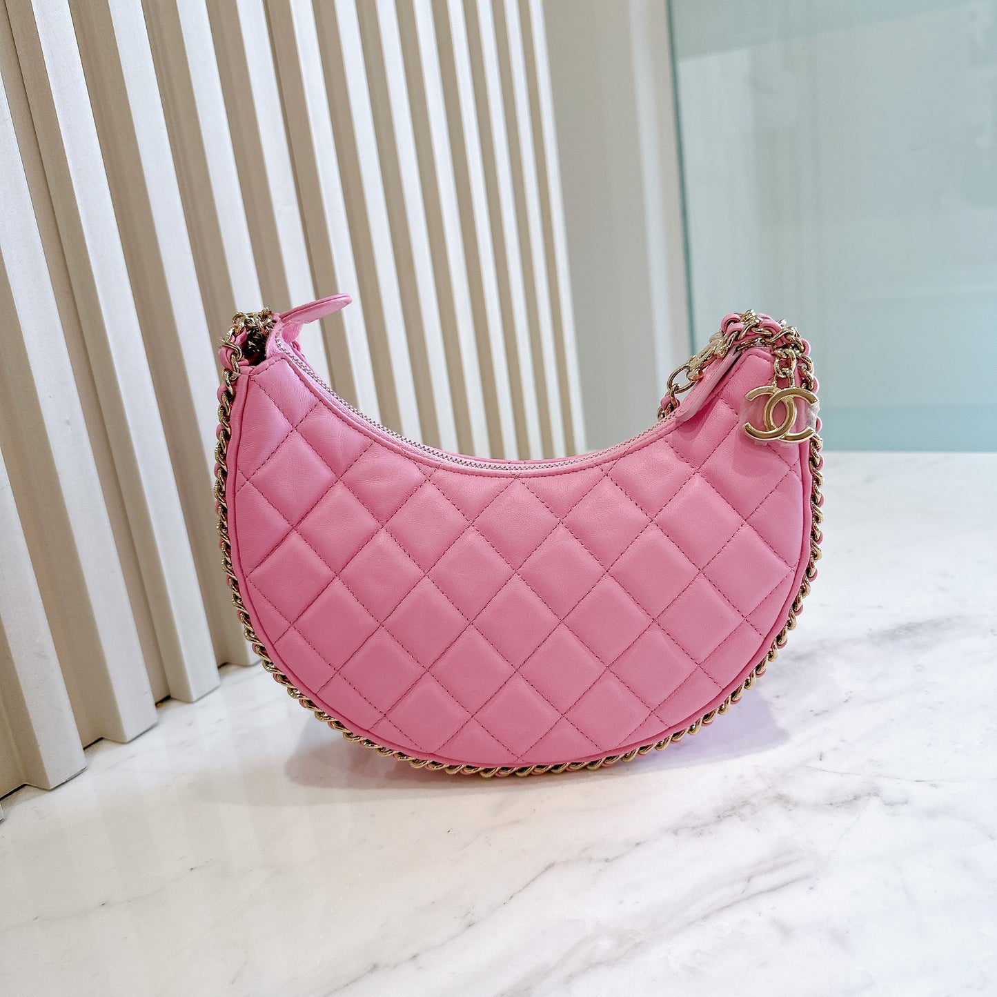 Chanel 22P Loop Hobo in Pink
