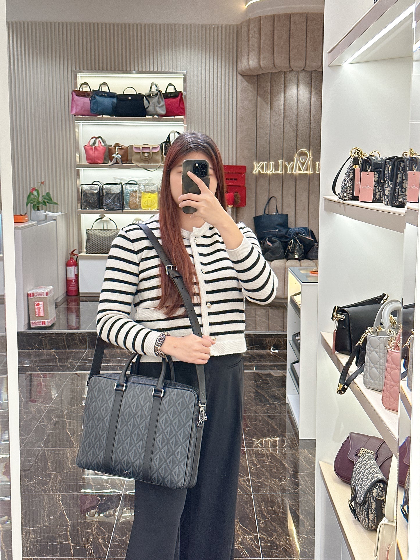 Dior CD Diamond Briefcase