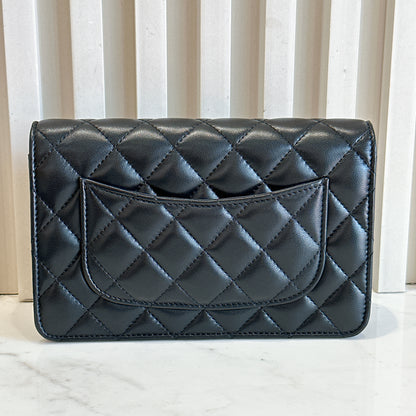 Chanel WOC Lambskin Pearl Crush in Black