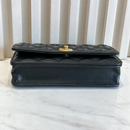 Chanel WOC Lambskin Pearl Crush in Black