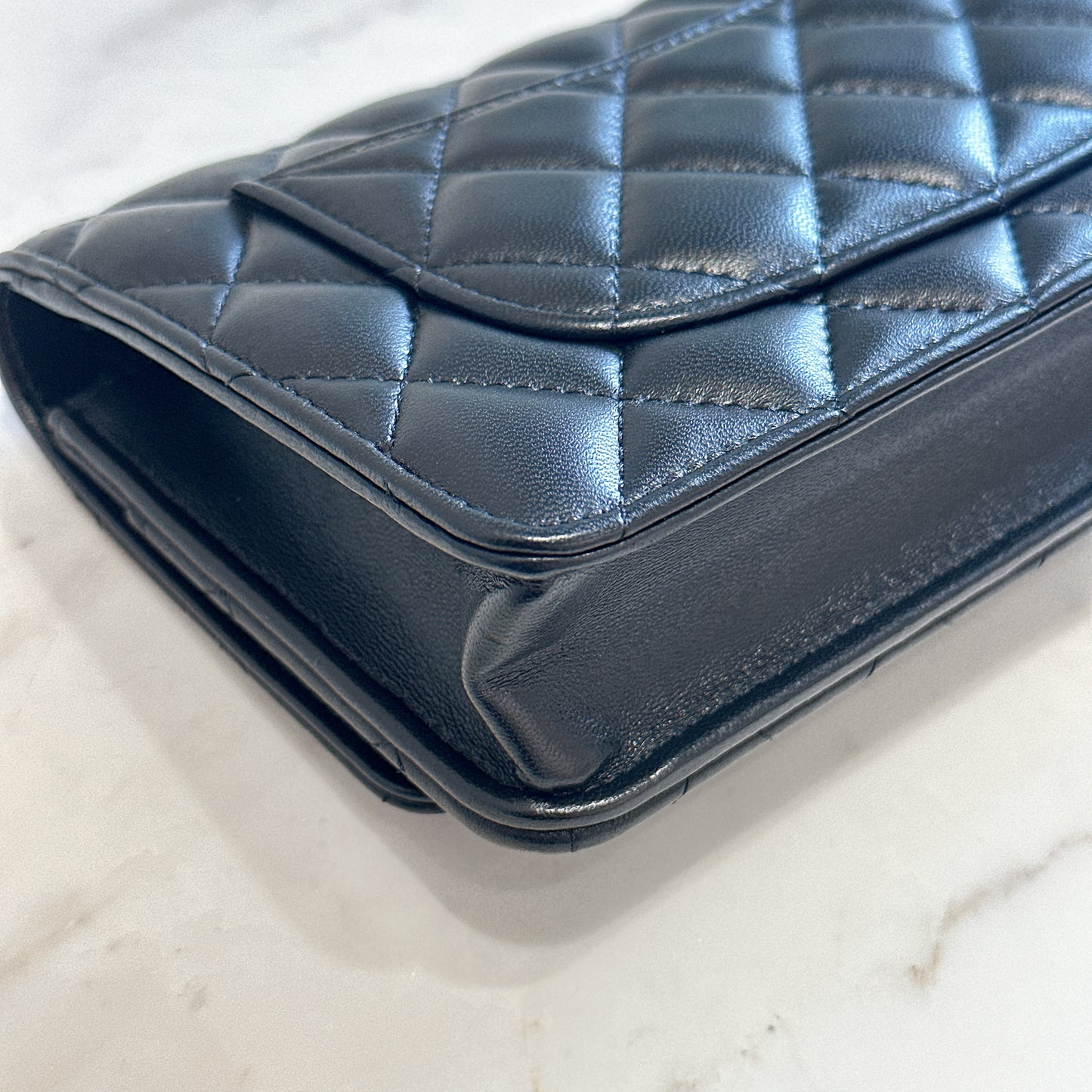 Chanel WOC Lambskin Pearl Crush in Black