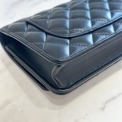 Chanel WOC Lambskin Pearl Crush in Black