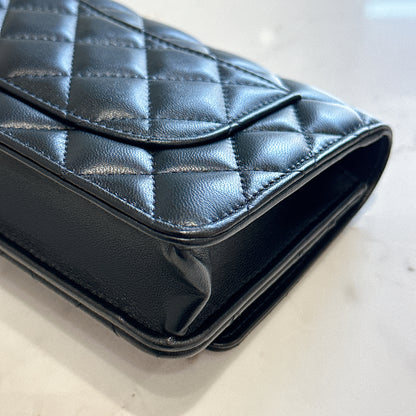 Chanel WOC Lambskin Pearl Crush in Black