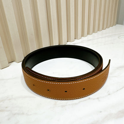 Hermes H Belt Reversible in Brown