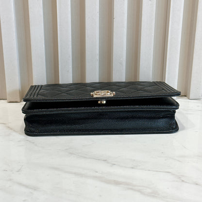 Chanel Boy WOC in Black GHW
