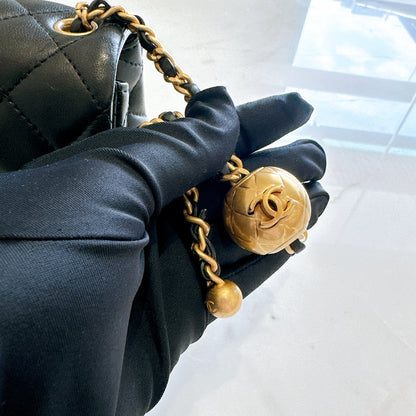 Chanel Mini Square in Black with Pearl Crush
