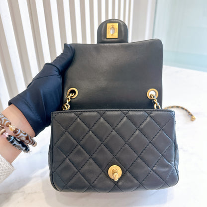 Chanel Mini Square in Black with Pearl Crush