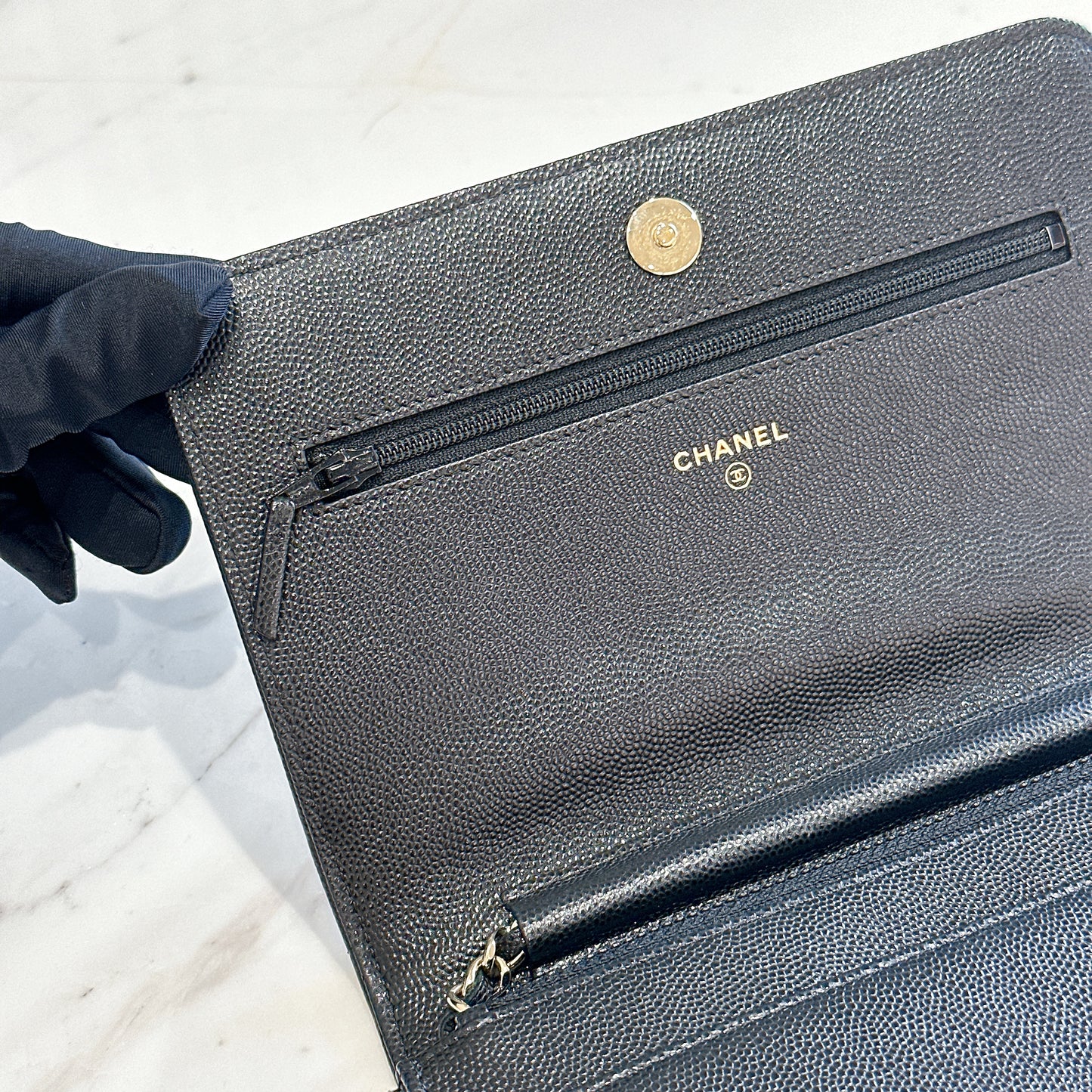 Chanel Boy WOC in Black GHW