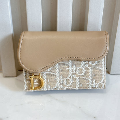Dior Bloom Card Holder in Beige