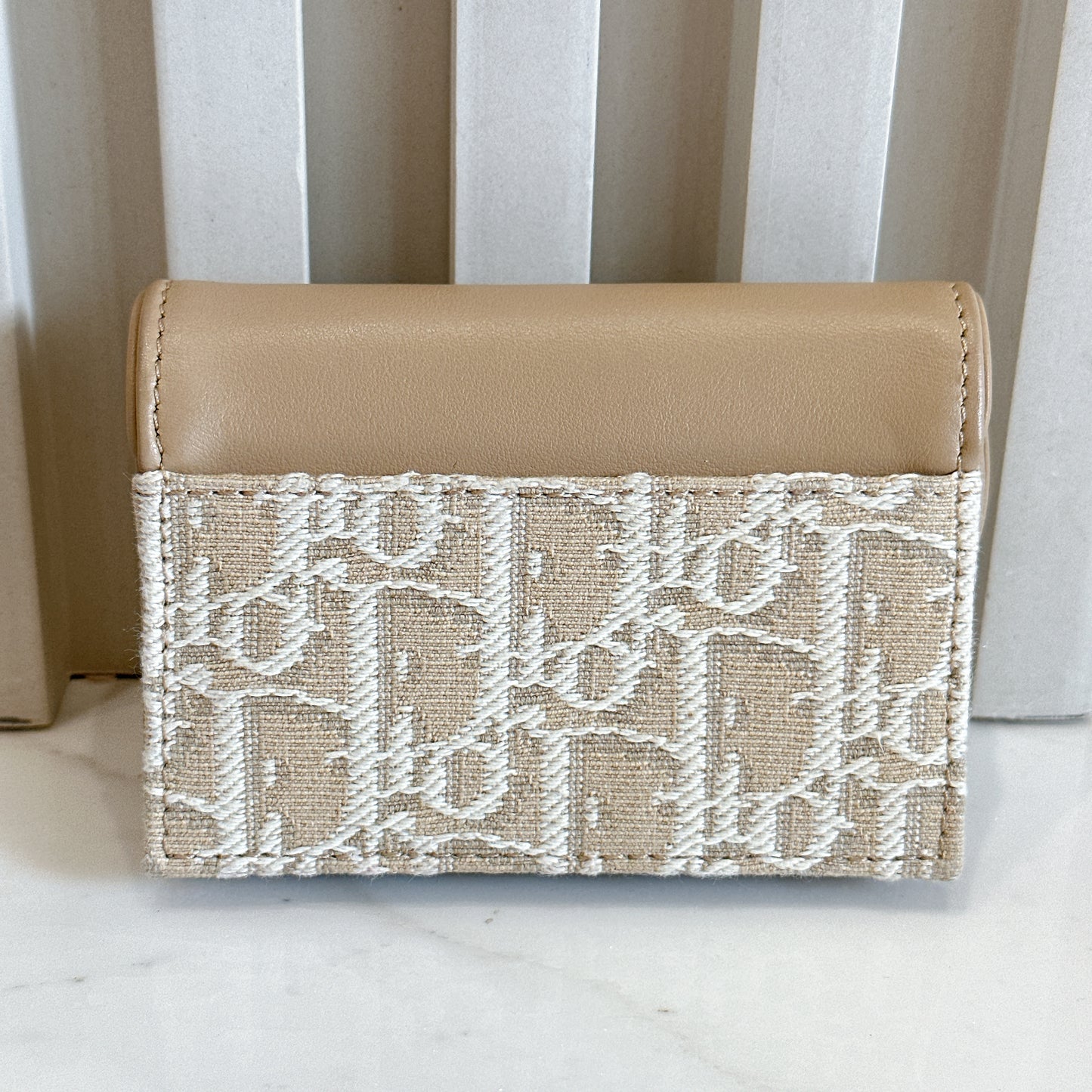 Dior Bloom Card Holder in Beige