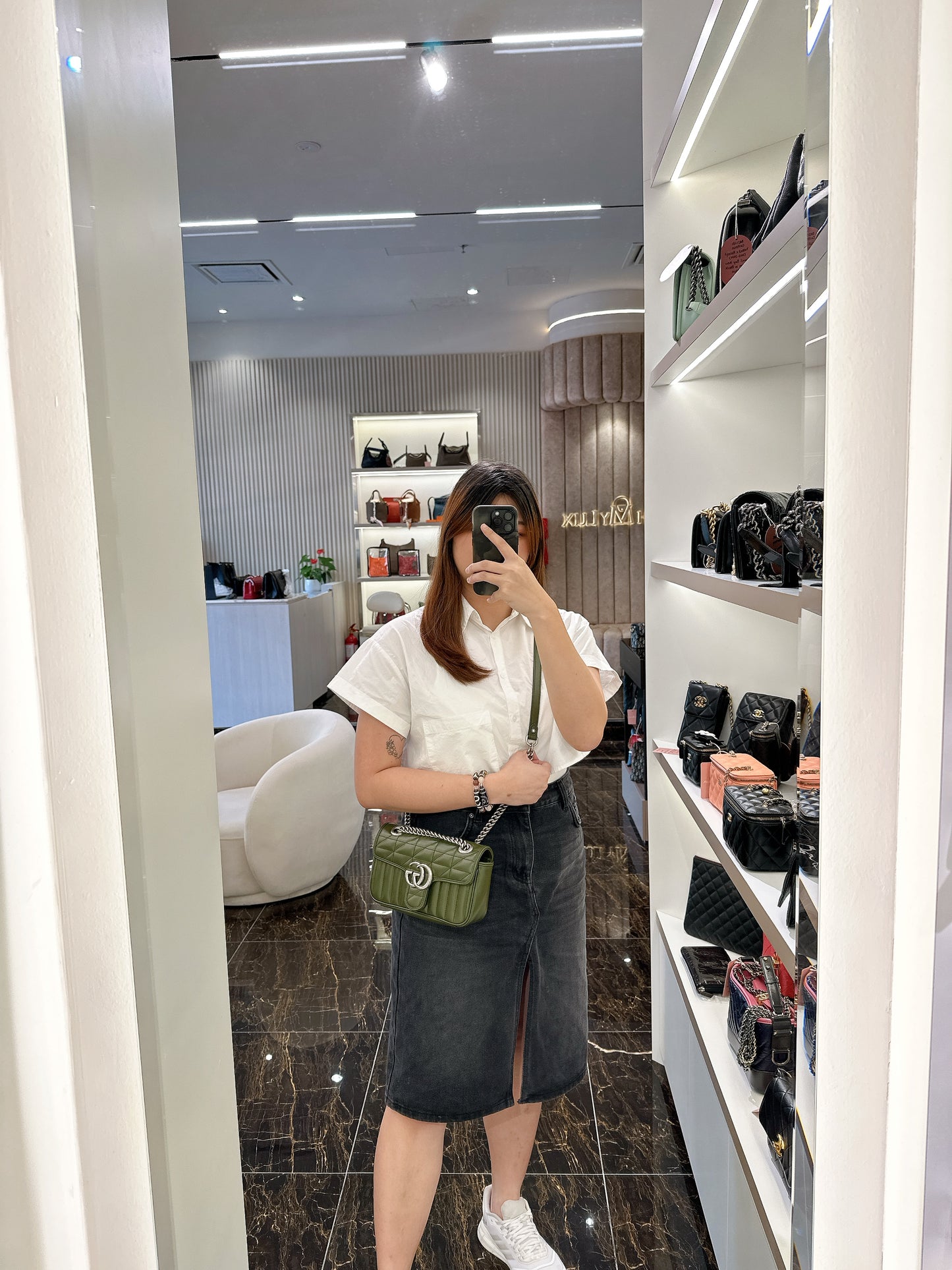 Gucci Marmont Mini In Army Green