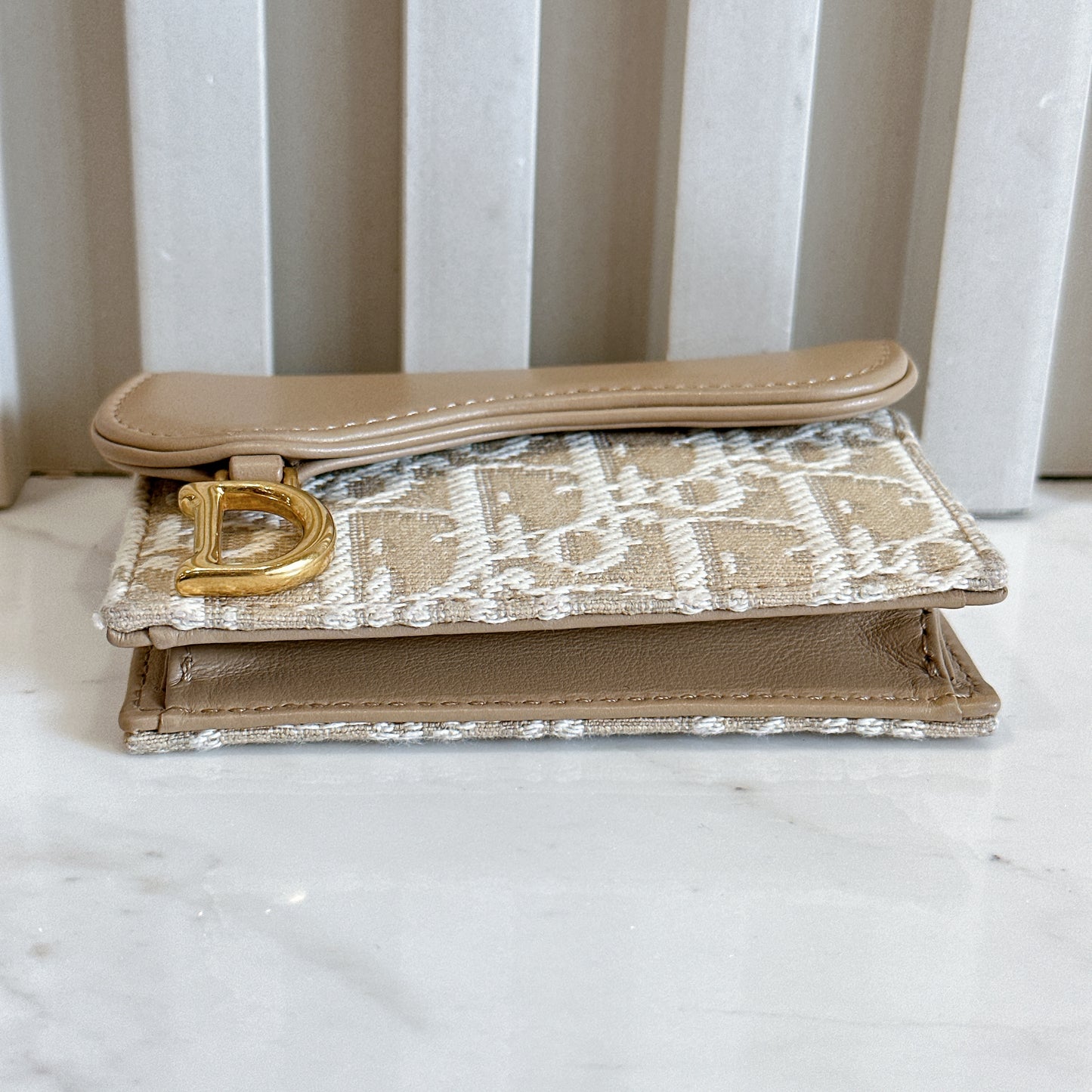 Dior Bloom Card Holder in Beige