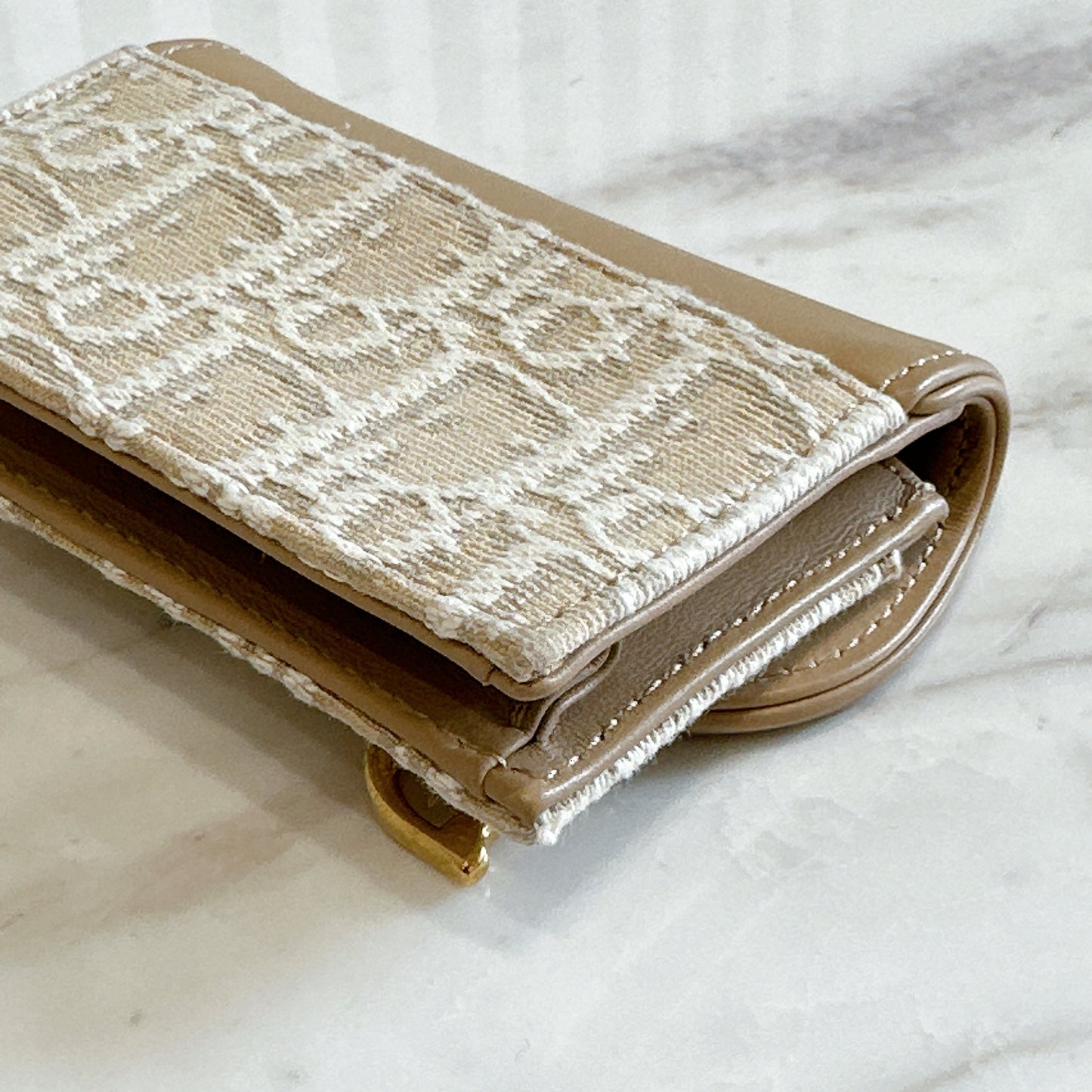 Dior Bloom Card Holder in Beige