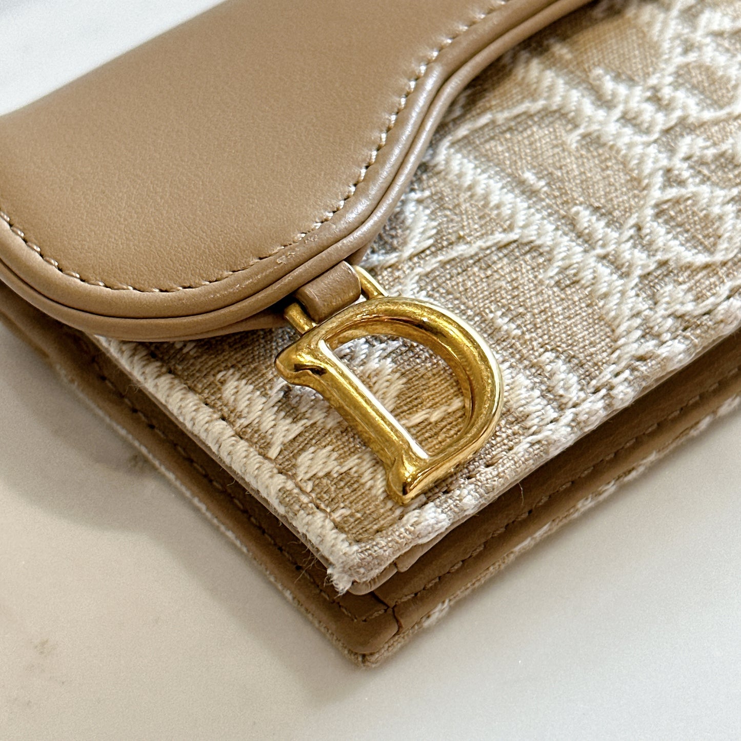 Dior Bloom Card Holder in Beige