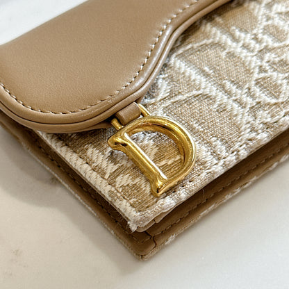 Dior Bloom Card Holder in Beige